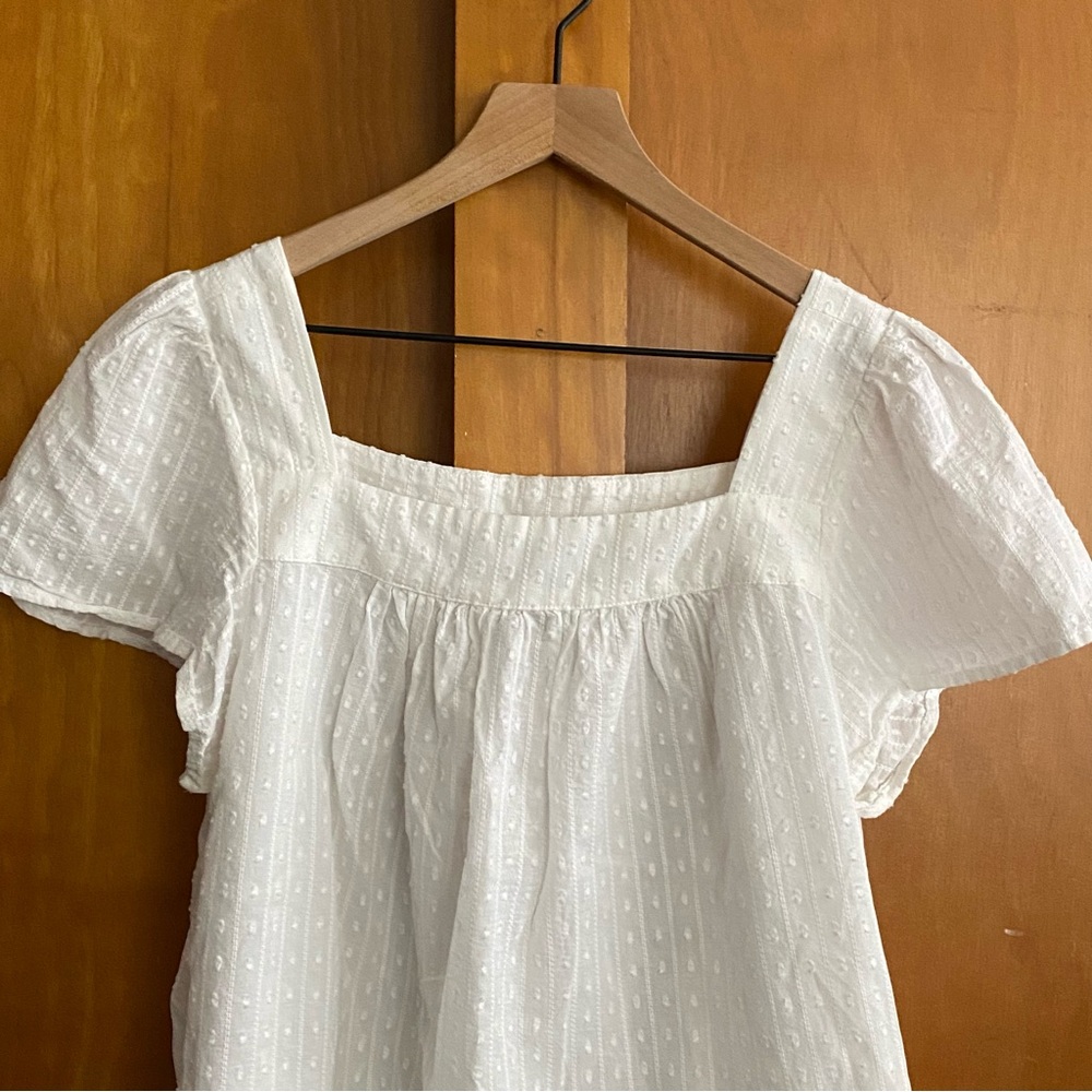 Torrid Top - Square Neck White Swiss Dot - Picture 3 of 7